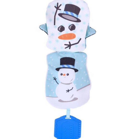 Sunny Days Snowman Baby Toddler Teether & Crinkle Book Multi Textures NEW - Picture 5 of 7